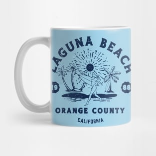 Vintage Laguna Beach Surfing // Retro California Beach Orange County 1988 Mug